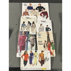 Vintage Vogue Sewing Patterns Lot Misses Jacket Dress Jumper Skirt